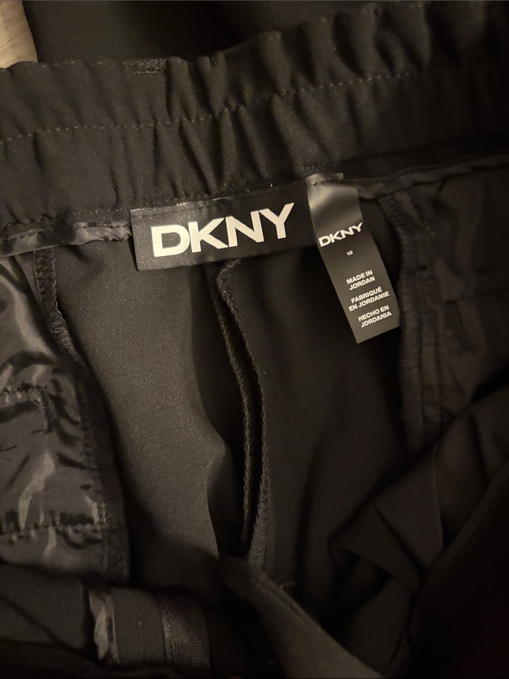 DKNY Black Pull-On Straight Leg Pants - Picture 4 of 11